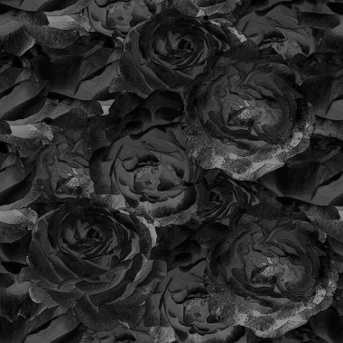 Siyah, pürüzsüz gül deseni. Sonsuz siyah desen. Kara Cuma geçmişi.