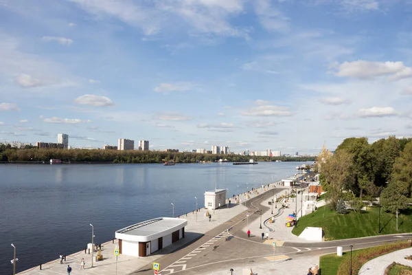 Rusko Moskva Září 2020 Nábřeží Nádraží Northern River Schody Schody — Stock fotografie