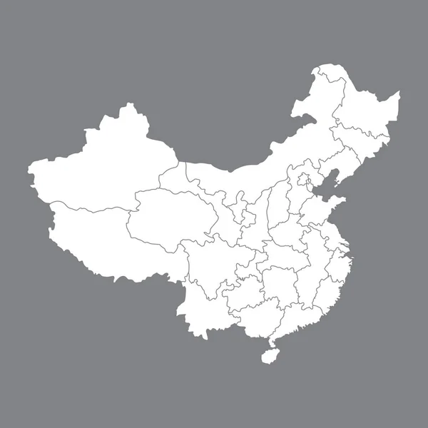 Lege Kaart China Kaart Van China Met Provincies Kaart Van — Stockvector