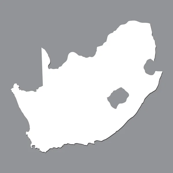 Mapa en blanco Sudáfrica. Mapa de alta calidad de Sudáfrica sobre fondo gris. Vector de acciones. Ilustración vectorial EPS10 . — Archivo Imágenes Vectoriales