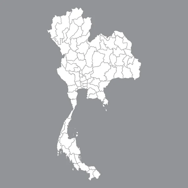 Κενό Χάρτης Ταϊλάνδη Υψηλής Ποιότητας Χάρτη Της Ταϊλάνδης Τις Επαρχίες — Διανυσματικό Αρχείο