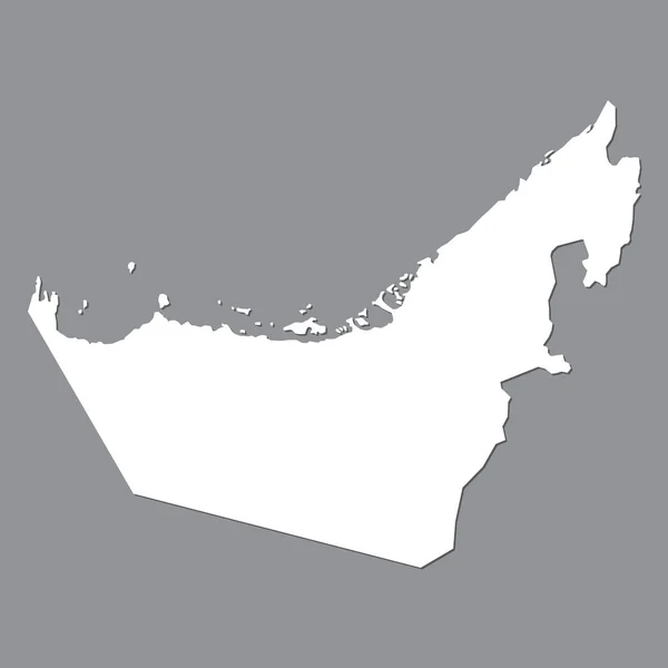 Pusta mapa Zjednoczone Emiraty Arabskie. Wysokiej jakości mapy z Zjednoczone Emiraty Arabskie na szarym tle, projektowanie stron internetowych, logo, aplikacji, interfejs użytkownika. Wektor. Ilustracja wektorowa Eps10. — Wektor stockowy