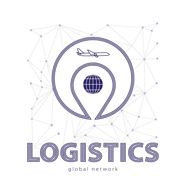 Globales Logistiknetzwerk Die Globale Logistikpartnerschaft Abbilden Konzept Eines Globalen Logistiknetzwerks — Stockvektor