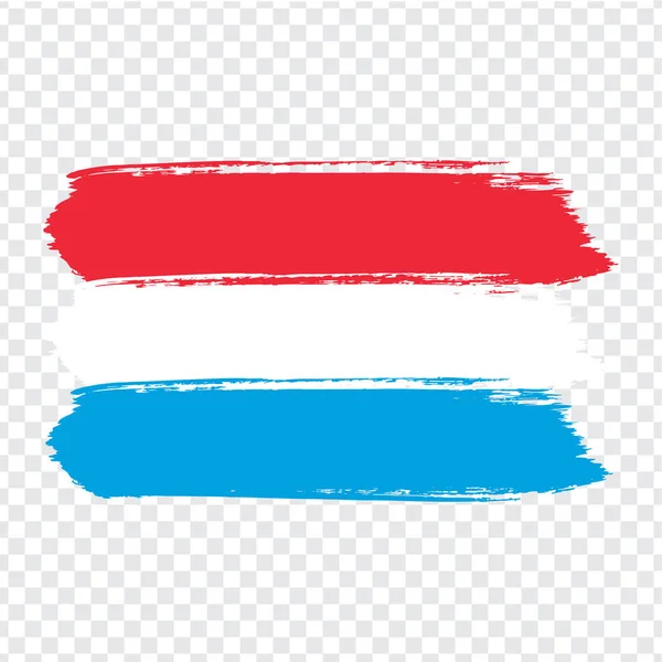 Flagge Luxemburg Pinselstrich Hintergrund Flagge Großherzogtum Luxemburg Auf Transparentem Hintergrund — Stockvektor