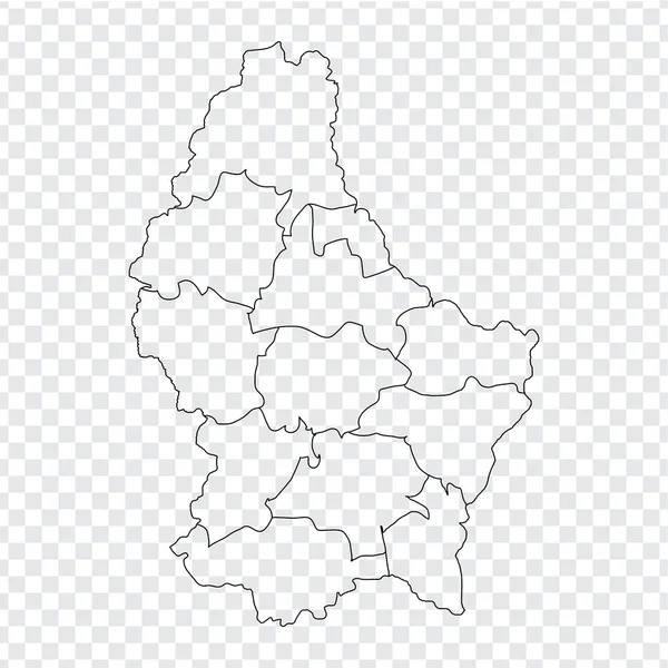 Carte Vierge Luxembourg Carte Haute Qualité Luxembourg Avec Des Provinces — Image vectorielle