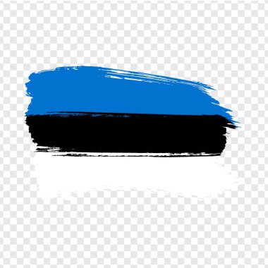 Estonya fırça darbeleri bayrak. Web sitesi tasarımı, logo, app, kullanıcı arabirimi için şeffaf arka plan üzerinde bayrak Estonya. Hisse senedi vektör. Vektör çizim Eps10.