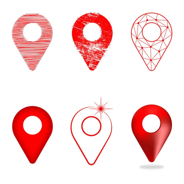 Geolocatie icoon pack. Set van Geolocatie borden in verschillende stijl voor uw website ontwerp, logo, app, UI. Vectorillustratie EPS10. — Stockvector