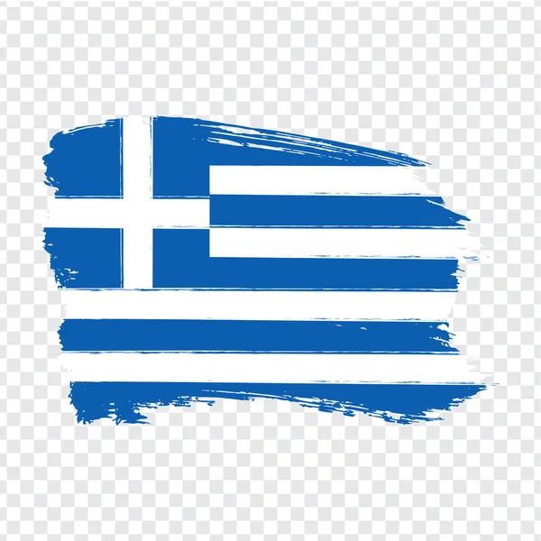 Flag Greece from brush strokes.  Flag Greece on transparent background for your web site design, logo, app, UI. Stock vector. Vector illustration EPS10. — Stock Vector