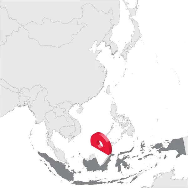 地図アジア上のインドネシアの位置マップ。3D インドネシア フラグ マップ マーカー位置ピン。インドネシア共和国の高品質の地図。東南アジアベクトルイラスト Eps10. — ストックベクタ