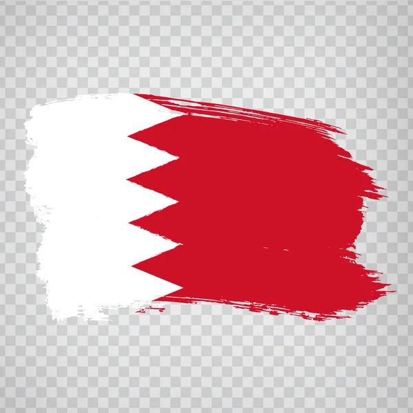 Bandera Kingdom of Bahrain de pinceladas. Bandera Bahrain sobre fondo transparente para el diseño de su sitio web, logotipo, aplicación, interfaz de usuario. Vector de acciones. EPS10 . — Vector de stock