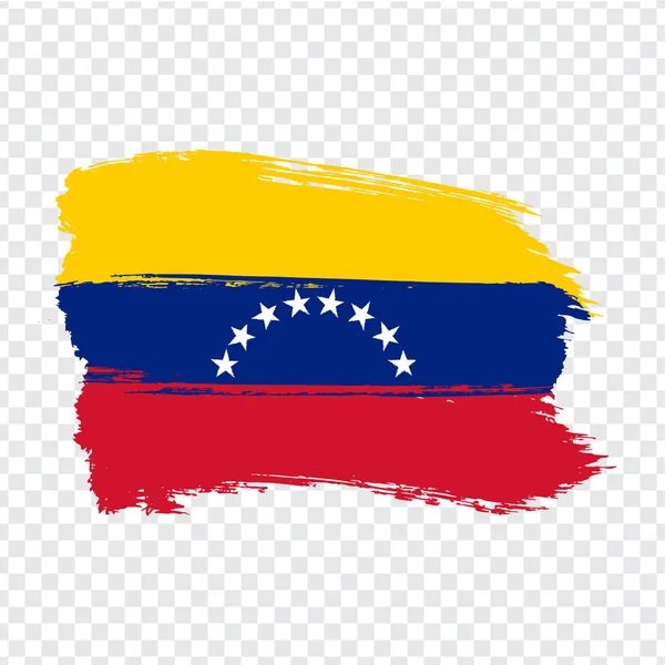 Flag Venezuela az ecsetvonásokkal. Flag Venezuela átlátszó háttérrel a webhely design, logo, app, UI. Stock vektor. Eps10. — Stock Vector