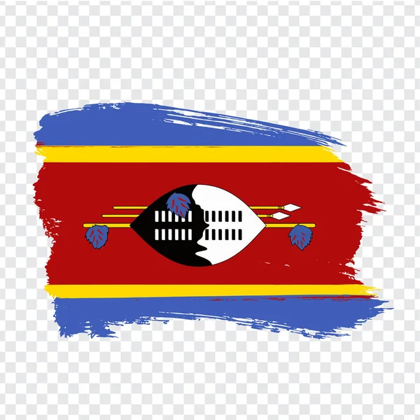 Bandeira Reino de Esvatini de pinceladas. Bandeira Kingdom of Esvatini em fundo transparente para o seu web site design, logotipo, app, UI. África. Vetor de estoque. EPS10 . —  Vetores de Stock