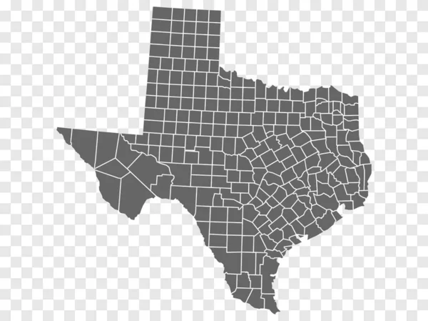 Mapa Texas Sobre Fondo Transparente Mapa Del Estado Texas Con — Vector de stock