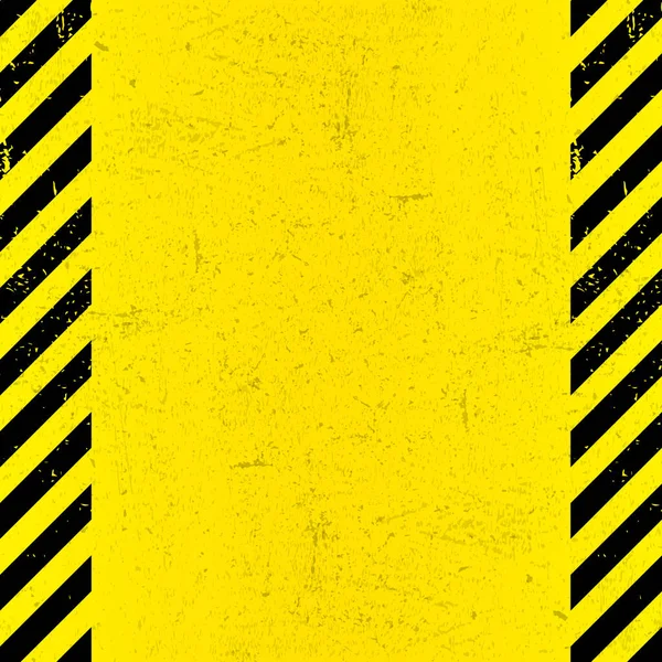 Rectangle Rayé Noir Sur Fond Jaune Panneau Avertissement Vide Avertissement — Image vectorielle