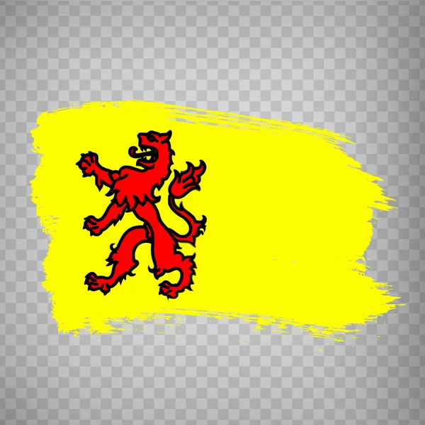 Флаг Мазков Кисти Южной Голландии Флаг Южной Голландии Прозрачном Фоне — стоковый вектор