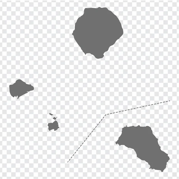 Бланк Карты Tristan Cunha Высококачественная Карта Тристана Кунья Прозрачном Фоне — стоковый вектор