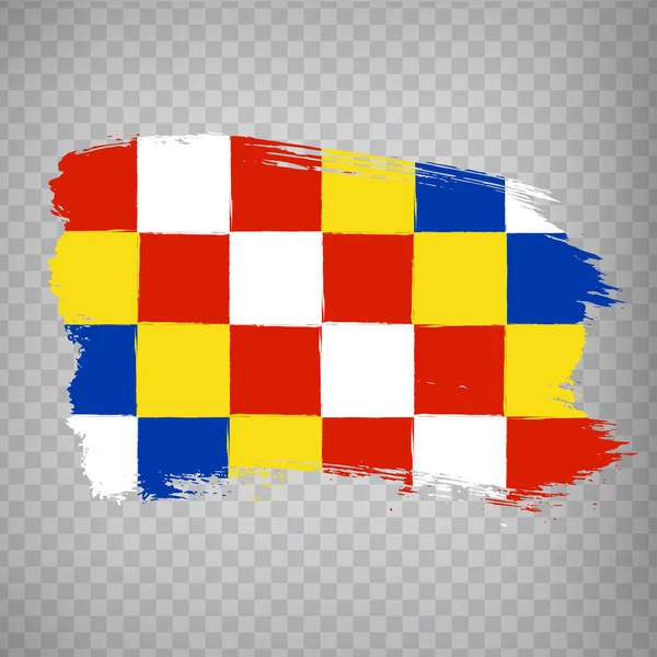 Флаг Мазков Кисти Антверпена Флаг Провинции Антверпен Прозрачном Фоне Вашего — стоковый вектор