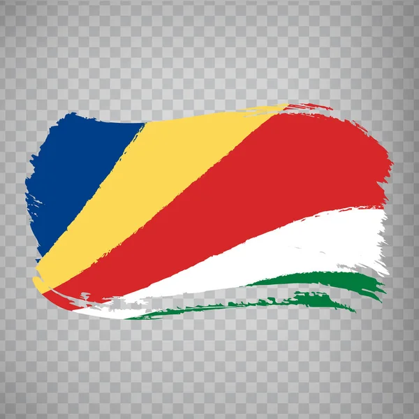 Flagge Der Seychellen Pinselstrich Hintergrund Flagge Der Republik Seychellen Auf — Stockvektor