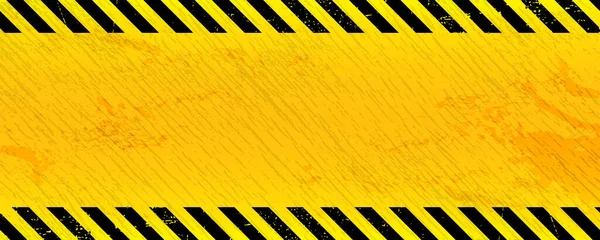 Sarı Arka Planda Siyah Şeritli Dikdörtgen Boş Uyarı Şareti Uyarı — Stok Vektör