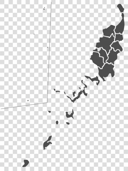 Mapa Blanco Palau Mapa Alta Calidad Palaos Con Provincias Sobre — Vector de stock