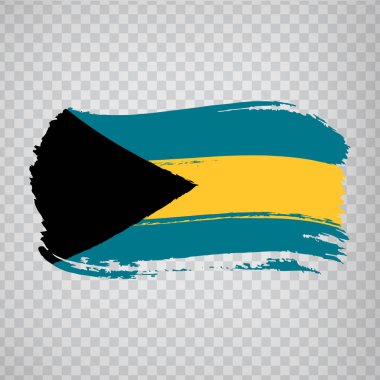 Bahamalar 'ın fırça darbesi geçmişi. Web sitesi tasarımın için şeffaf arka planda Bahamalar Cumhuriyeti Bayrağı. EPS10.