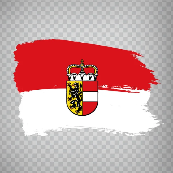 Flag Salzburg Brush Strokes Flag Salzburg Transparent Background Your Web — Stock Vector