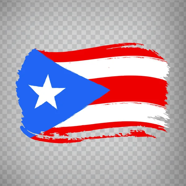 Bandera Puerto Rico Fondo Pincelada Bandera Puerto Rico Sobre Fondo — Archivo Imágenes Vectoriales