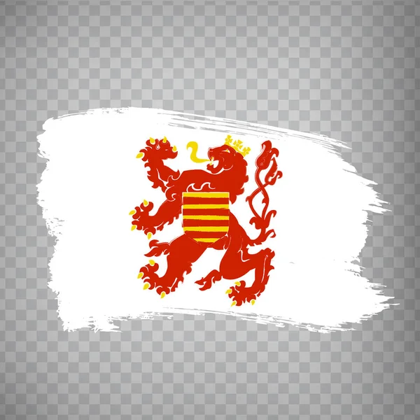 Bandeira Pinceladas Limburg Bandeira Província Limburgo Fundo Transparente Para Design — Vetor de Stock