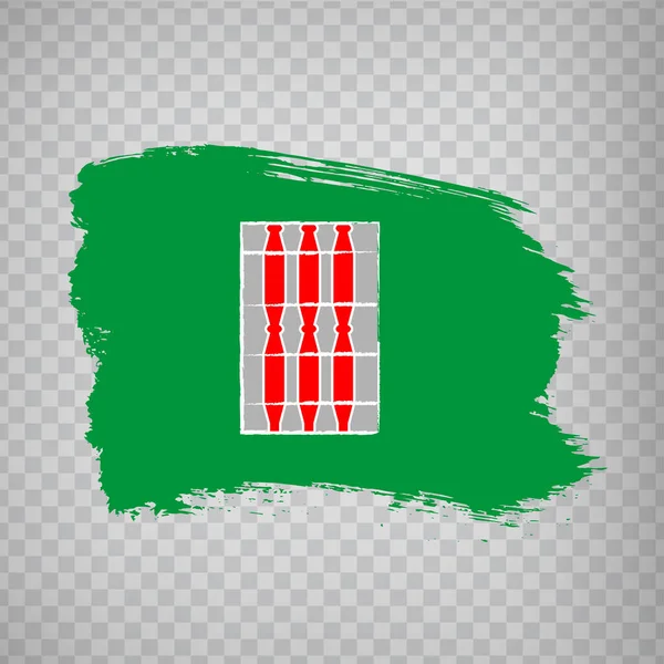 Umbrijská Vlajka Tahů Štětcem Italská Republika Vlajka Umbrie Průhledném Pozadí — Stockový vektor