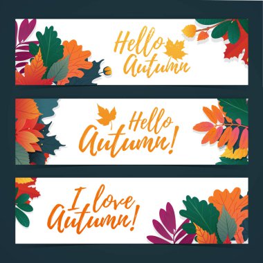 Şablon tasarımı indirimli sonbahar afişi