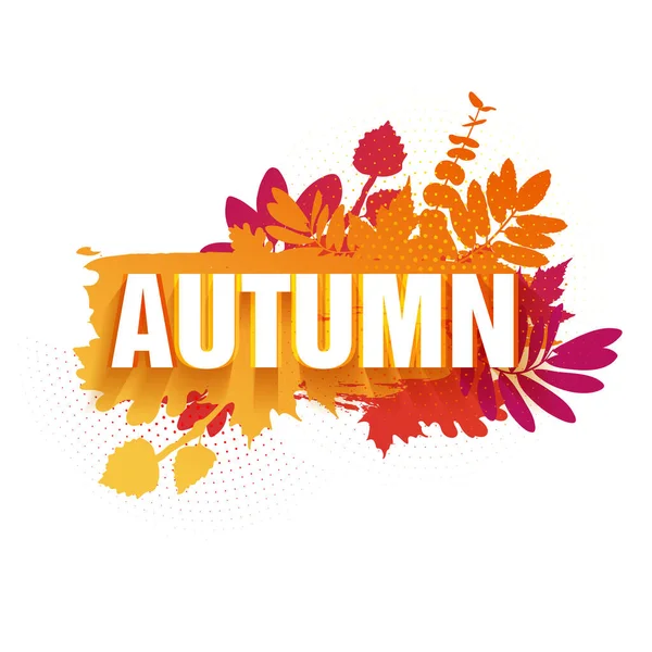 Banner de diseño de plantilla para temporada de otoño. — Archivo Imágenes Vectoriales
