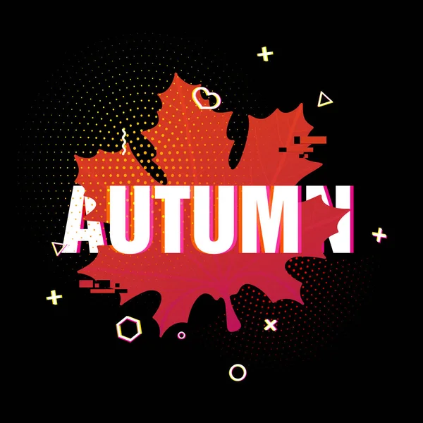 Modèle de bannière de conception pour la vente d'automne — Image vectorielle