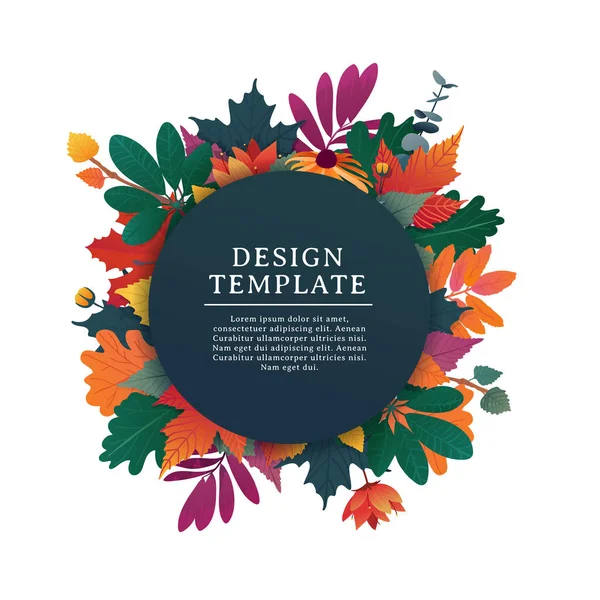 Sonbahar için şablon tasarım afişi — Stok Vektör