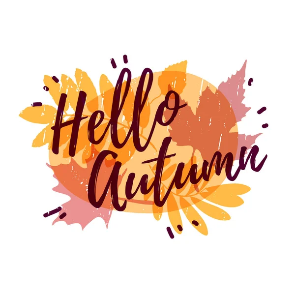 Design poster Hello Autumn — Stock Vector