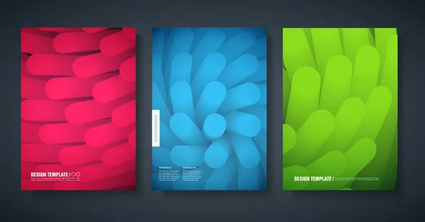 Derginin modern kapak tasarımı şablonu ve soyut renkli arka plan. Broşür ya da broşür ya da renkli villi titreşimli parti posteri..