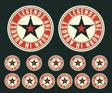 Efsaneler vintage doğarlar t-shirt yuvarlak damga