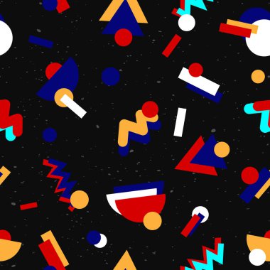 Geometrik seamless modeli 80s tasarım