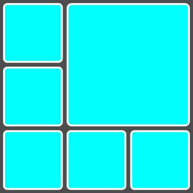 Fotoğraf kolaj için geometrik çerçeve şablon