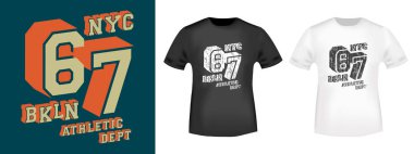 NYC Brooklyn t-shirt baskı tasarımı