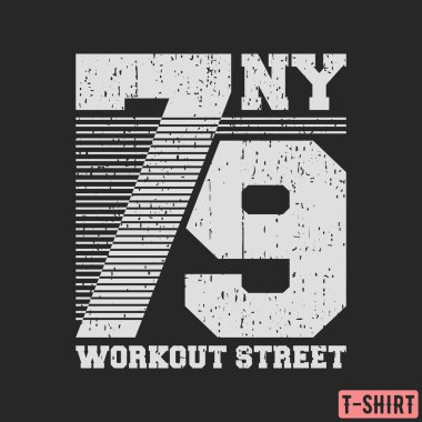 Egzersiz sokak t-shirt dokulu damgası. Vintage tasarımı için yazdırma ürünleri, rozet, aplike, t-shirtler pullar, giyim etiketi, spor salonu ya da rahat kıyafet. Vektör çizim.