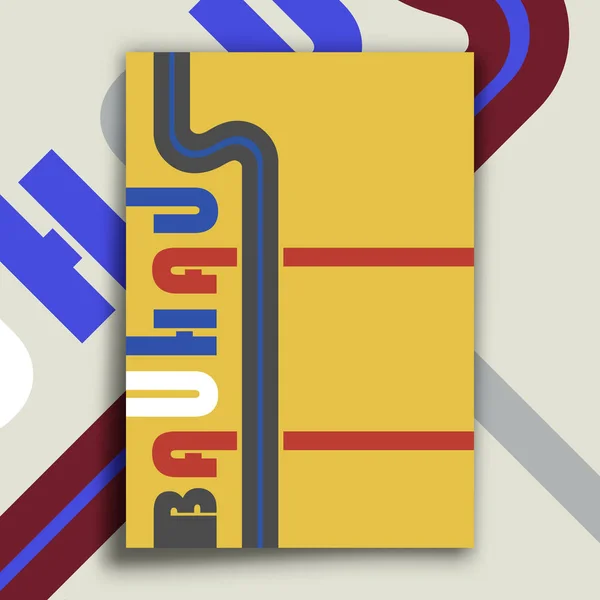 Bauhaus Ретро Плаката Дизайн Журнал Друку Продукцію Flyer Презентації Брошуру — стоковий вектор