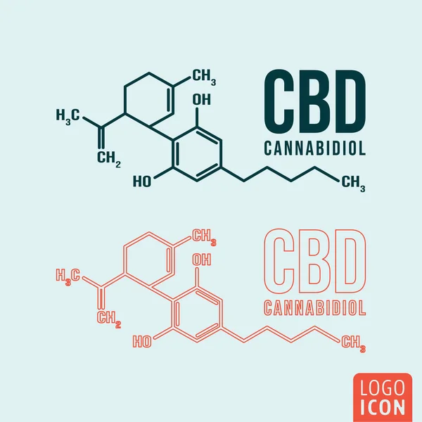 Símbolo da fórmula de canabidiol — Vetor de Stock