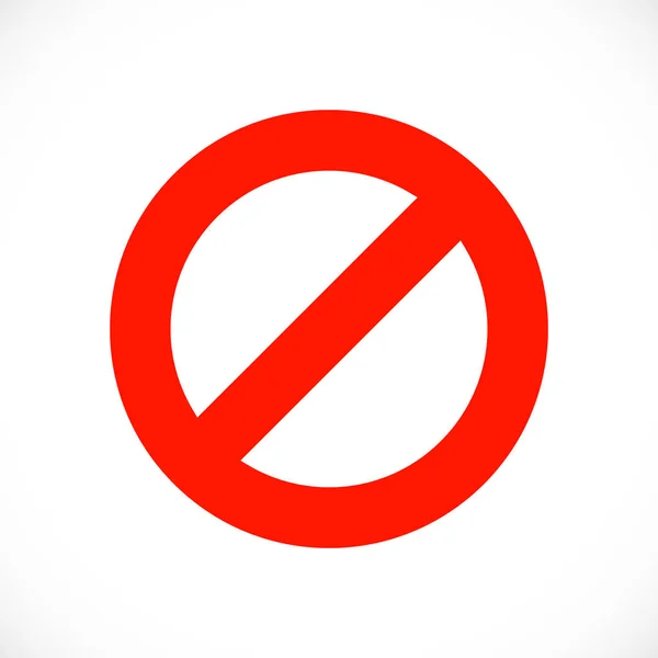 Σταματήσει προειδοποίηση πρότυπο κόκκινο σύμβολο — Διανυσματικό Αρχείο