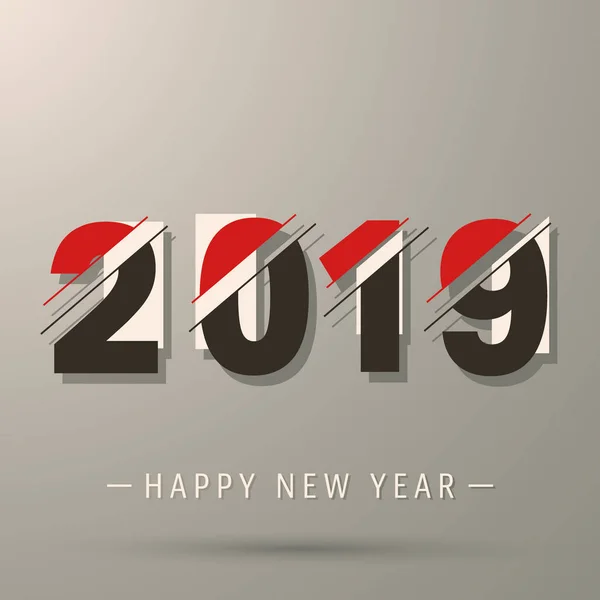 2019 Felice anno nuovo sfondo — Vettoriale Stock