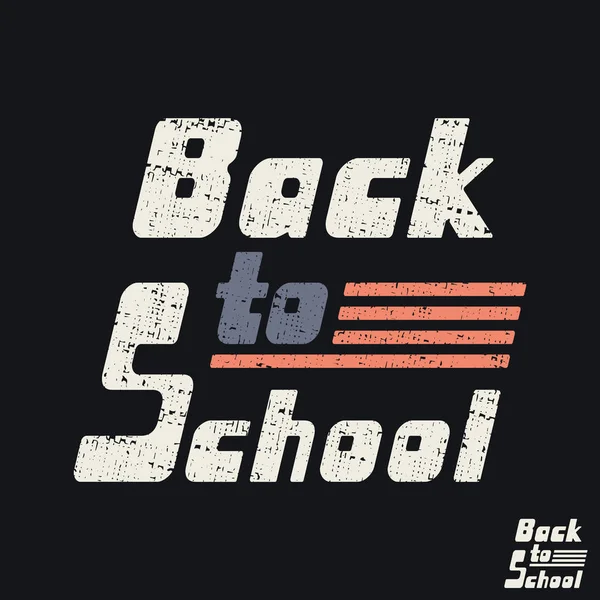 Terug naar school vintage design — Stockvector