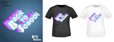 Okul t gömlek yazdırma damga Retro tekrar. Tasarım Basım ürünleri, rozet, aplike, tişört baskı, giyim etiketi, kot pantolon ve rahat kıyafet Etiketler için dokulu. Vektör çizim.