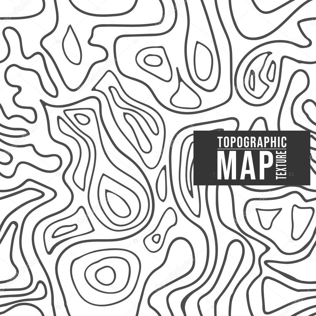 Topographic map pattern. Seamless background with contour lines