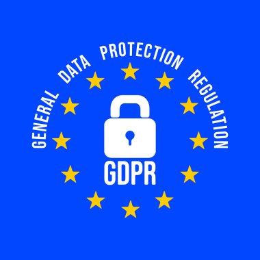 Gdpr - Avrupa Birliği sembol genel veri koruma yönetmeliği.