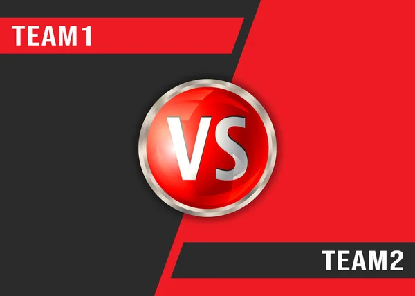 Versus red and black background. VS screen display template — Stock Vector