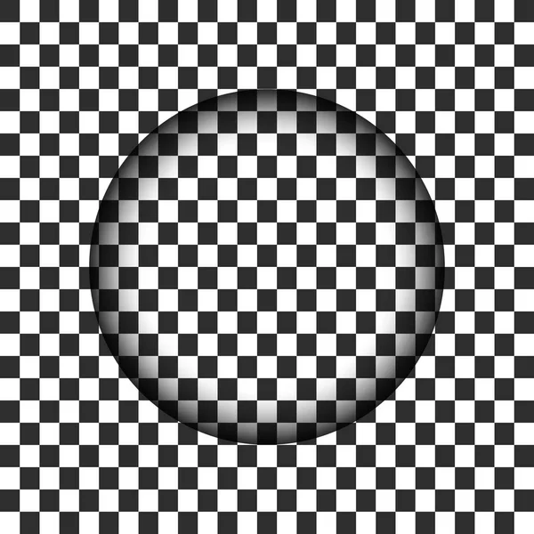 Agujero circular transparente con borde borroso. Ilustración vectorial — Vector de stock